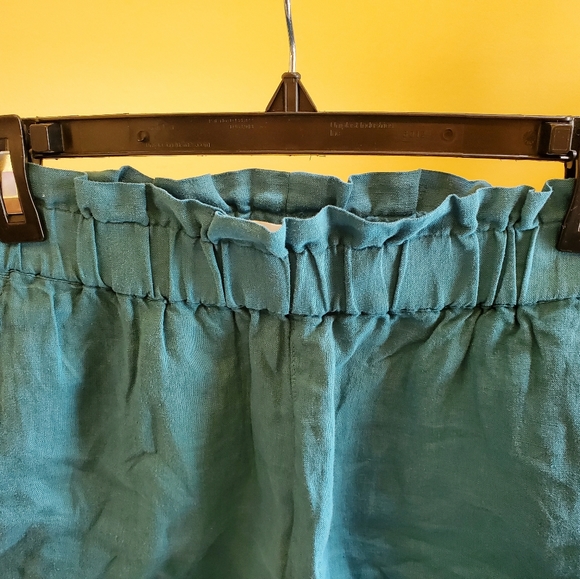 NWT C&C CALIFORNIA 100% LINEN SHORTS - MEDIUM - TEAL - Picture 3 of 9